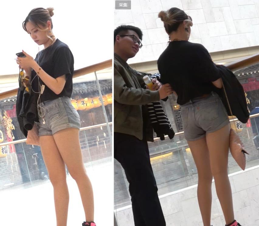 图片[2]-逛商场的超短热裤女 [513 MB/MP4]-街拍图满多