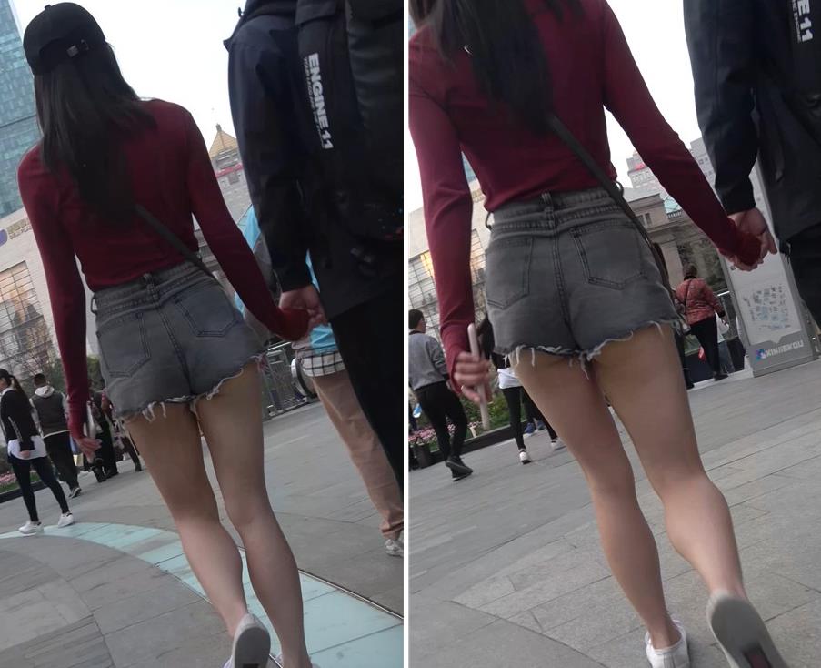 图片[3]-逛商场的超短热裤女 [513 MB/MP4]-街拍图满多