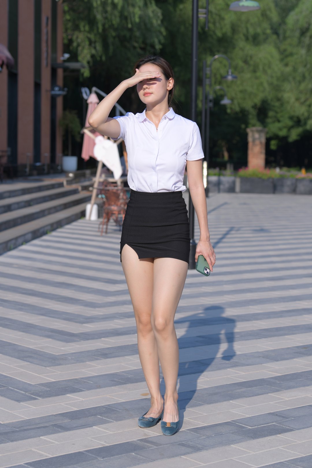 图片[10]-黑色制服包臀裙美女-街拍图满多
