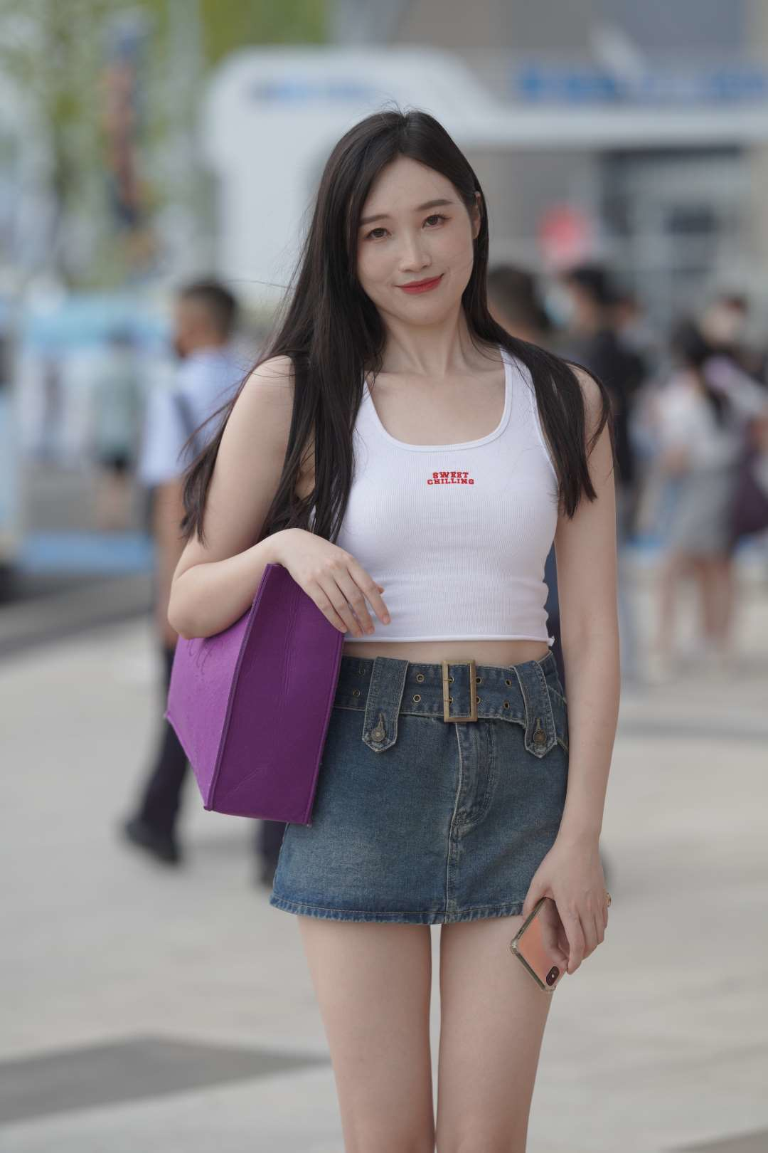 图片[7]-白丝超短牛仔裙美腿美女-街拍图满多